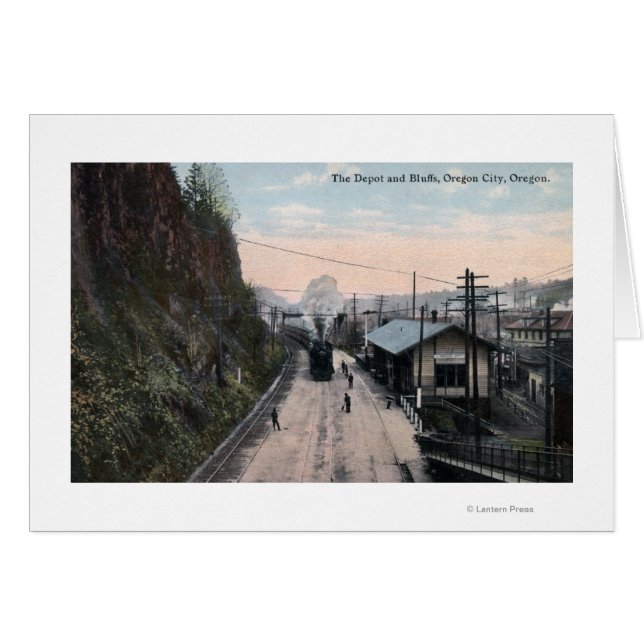 Dépôt ferroviaire et Bluffs City, OU (Devant horizontal)