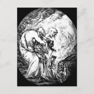 Der Tod, der Greis und die Zeit carte postale vint
