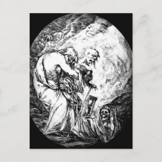 Der Tod, der Greis und die Zeit carte postale vint