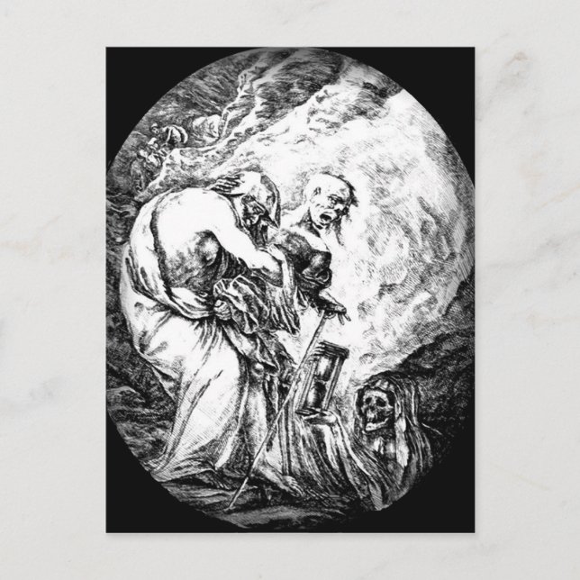 Der Tod, der Greis und die Zeit carte postale vint (Devant)