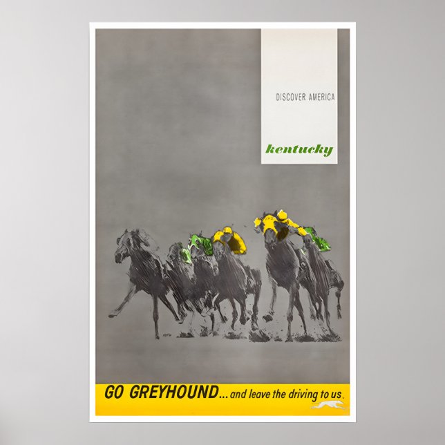 Derby du Kentucky Art Cheval Course Impression Gré (Devant)