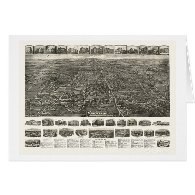 Derby (Manchester), carte panoramique de CT - 1914 (Devant horizontal)