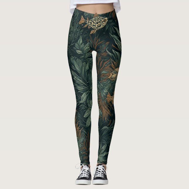 Dérive du cosmos de corail - Leggings (Devant)