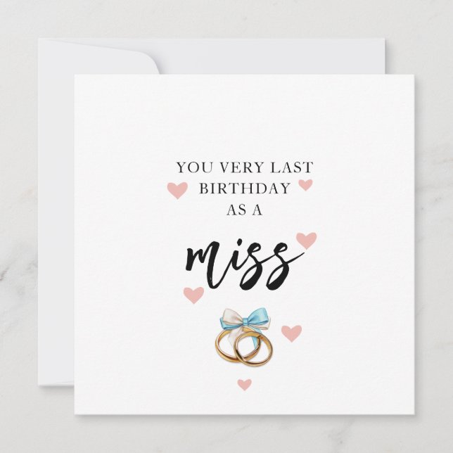 Dernier Anniversaire En Tant Que Miss Carte (Devant)