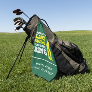 Dernier balancement avant la serviette de golf Bac