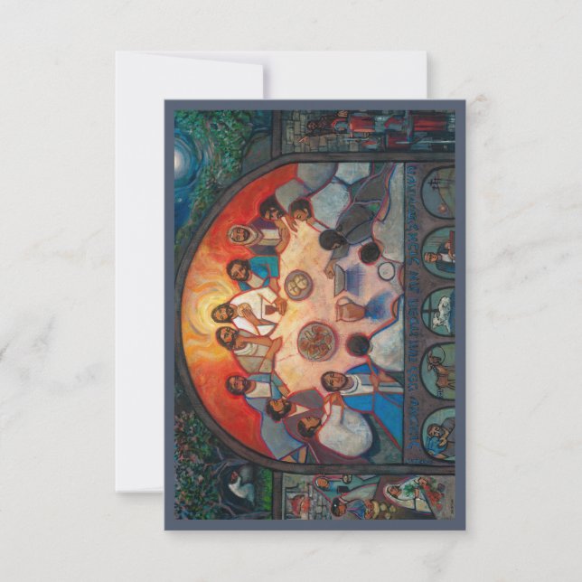 Dernier dîner, carte de prière pour la Semaine Sai (Devant)