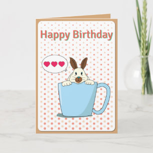 Dernier lapin Bonne carte d'anniversaire