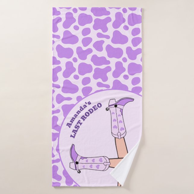 Dernier Rodéo Purple Cowgirl Bridal Bachelorette P (Serviette de bain)