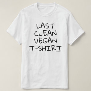 Dernier T-shirt végétalien propre (blanc)