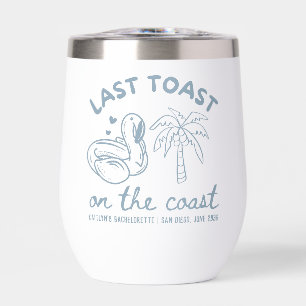 Dernier toast sur la côte Bachelorette Vin Tumbler