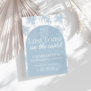 Dernier toast sur la côte invitation bachelorette