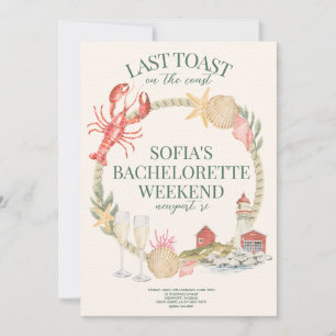 Dernier toast sur la côte Invitation de bacheloret