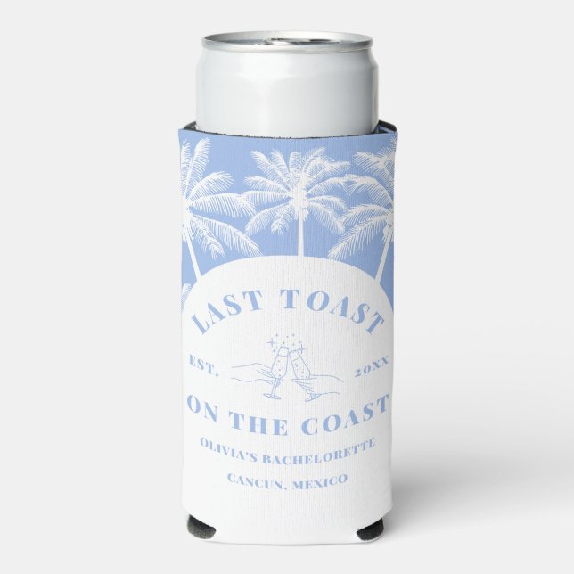 Dernier Toast Sur La Côte Plage Glacière Bachelore (Seltzer Recto)