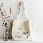 Dernier toast sur la côte Sac fourre-tout de bache<br><div class="desc">Commencez la fête avec ce sac fourre-tout de bachelorette "dernier toast on the coast". Chargez-vous avec des faveurs pour vos filles et ils peuvent profiter du sac à la plage. Cet aménagement offre une scène de plage relaxante avec deux transats et des palmiers balançoires. Les fontes élégantes et modernes en...</div>