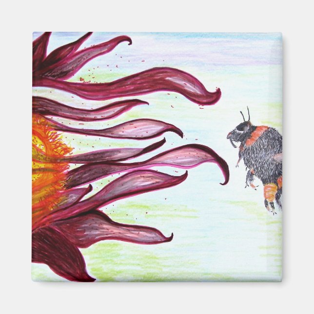 Dernière abeille au miel, aimant (Devant)