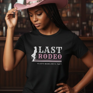 Dernière Cowgirl de Rodéo T-shirt de Fête de Bache