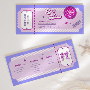Dernière Dance Disco Bachelorette Week-end Invitat