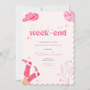 Dernière disco rodéo bachelorette invitation