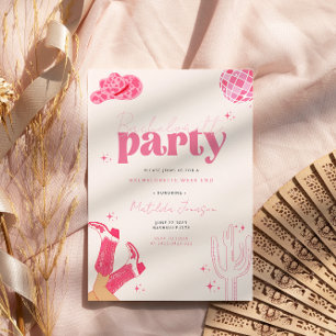 Dernière disco rodéo bachelorette invitation