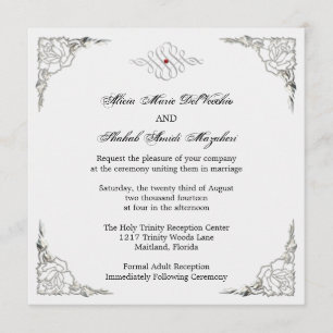 DERNIÈRE Élégante invitation à un mariage d'acclam