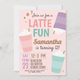 Dernière Fun Café Anniversaire Invitation
