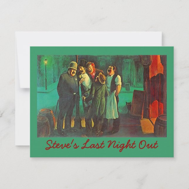 DERNIÈRE NUIT ENTRE COPAINS INVITATIONS ENTERREMEN (Devant)