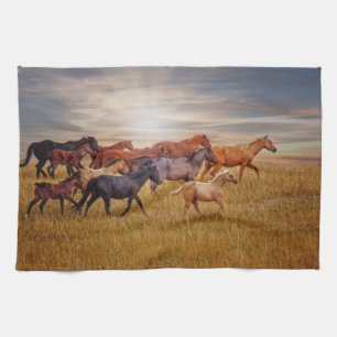 Dernière serviette de cuisine de cheval de la