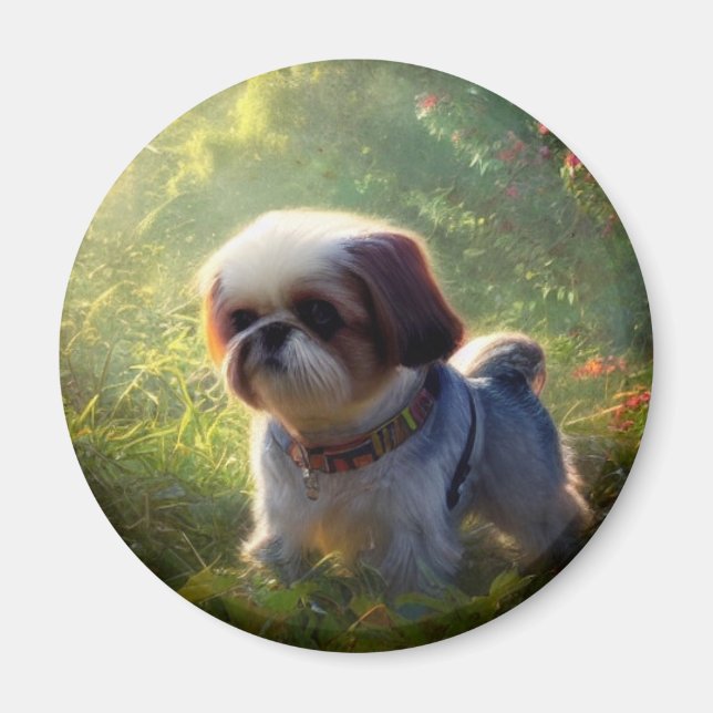 Derpy Shih Tzu Magnet (Devant)
