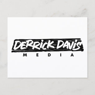 Derrick Davis Media (Logo noir) - Carte postale