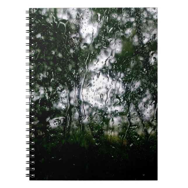 Derrière la pluie - Cahier de notes atmosphérique (Devant)