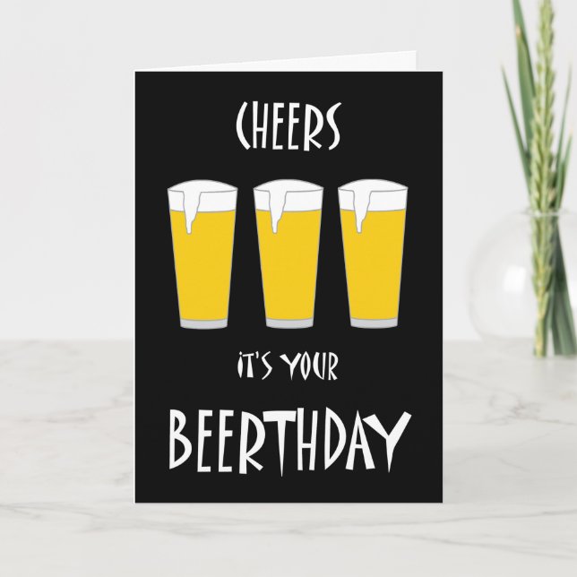 Des acclamations c'est votre carte de Beerthday (Devant)