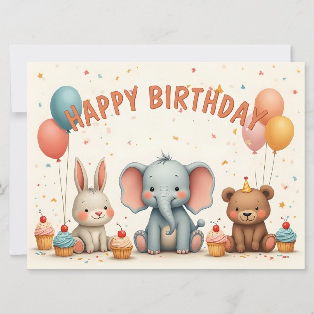 Des Amis D'Anniversaire De Whimsical Se Réunissent (Devant)