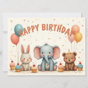 Des Amis D'Anniversaire De Whimsical Se Réunissent