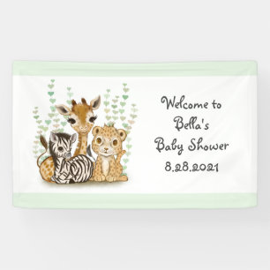 Des animaux de Baby shower de bonne bannière