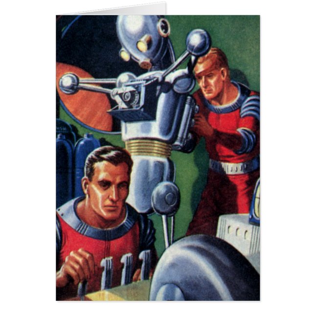 Des astronautes de science-fiction vintages répare (Devant)