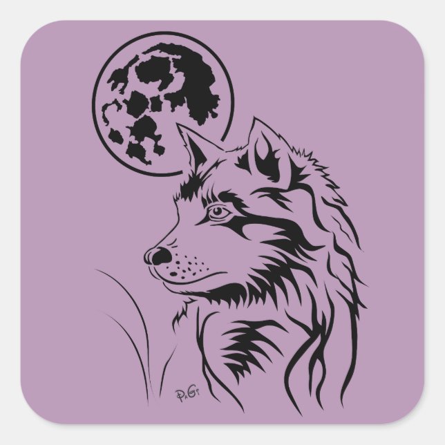 Des autocollants de jeune loup rêveur (Devant)
