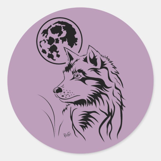Des autocollants de jeune loup rêveur (Devant)