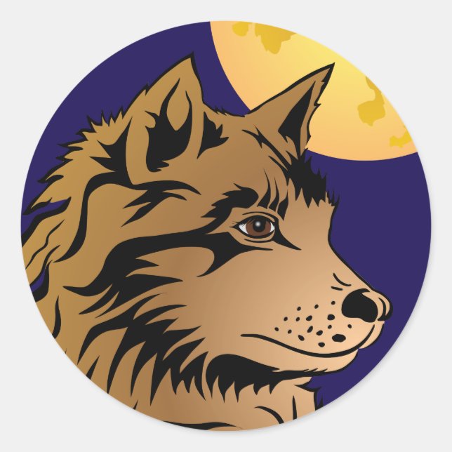 Des autocollants de jeune loup rêveur (Devant)