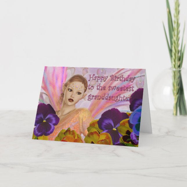 Des cartes d'anniversaire de petite-fille - (Devant)