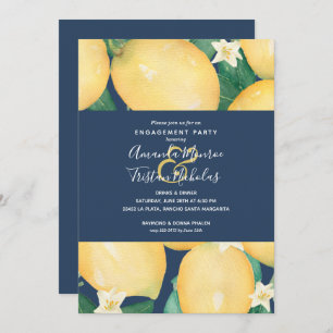 Des citrons sur la marine Blue Engagement Party In