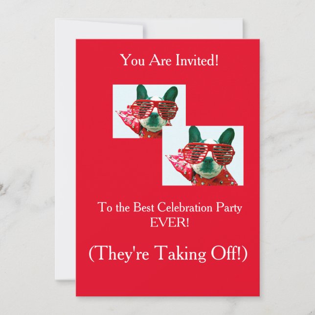 DES COUPLES QUI S'ÉLOIGNENT INVITATION DE LA FÊTE  (Devant)