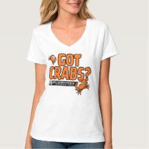 "Des crabes?" - CrabManWillie T-shirt femme col V