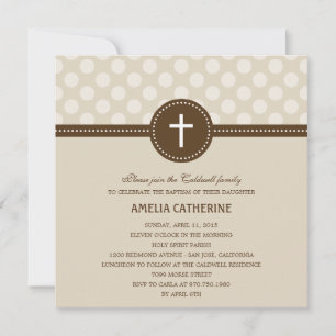 Des Dots Délicieux Invitation Baptême/Christening