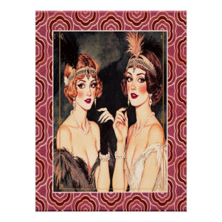 Des flappers Art déco à la fête.