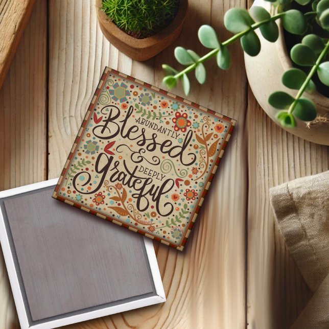 Des gens colorés Béni Grateful Inspirivity Magnet (Créateur téléchargé)