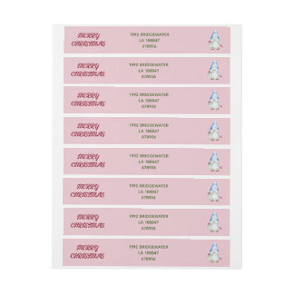 Des Gnomes enveloppent Noël autour des Étiquettes 