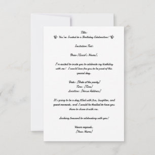 Des invitations d'anniversaire de qualité ! Cartes