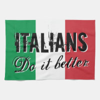 Des Italiens il améliorent la serviette de cuisine