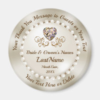 Des Magnets de Merci Mariage, personnalisés et bon