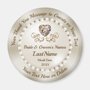 Des Magnets de Merci Mariage, personnalisés et bon